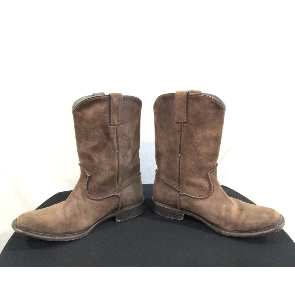 Frye Brown Suede Marco Roper Western Cowboy Boots Men 9.5 D